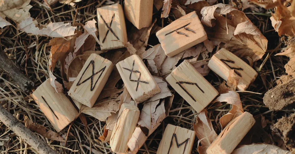 Wooden Elder Futhark Rune Tiles